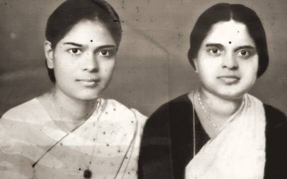 Dr P S Logambal with her elder sister Jayalakshmi