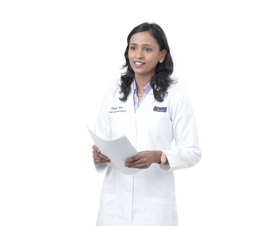 Portrait of the chief embryologist at Jananam Fertility Centre, Neelankarai